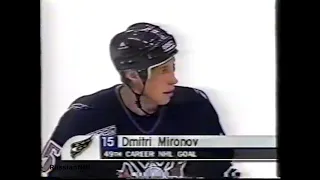 Dmitri Mironov scores vs Martin Brodeur from a blue line (1999)