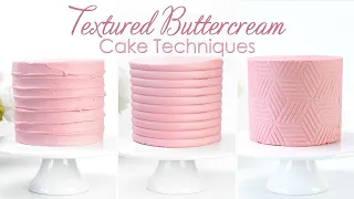 Adding Texture onto Buttercream Cakes - Rustic Buttercream, Texture Comb and Using Stencils