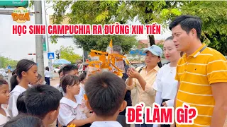 Nhiều học sinh Campuchia ra đường xin tiền, Khương Dừa hỏi mới biết ý nghĩa của hành động này