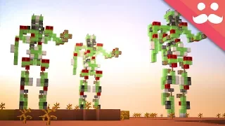 Making a MEGA WALKING ROBOT in Minecraft!