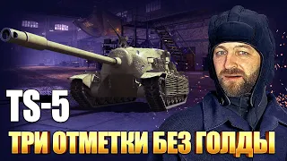 TS-5 / Три отметки без голды на самой худшей ПТ 8 лвл