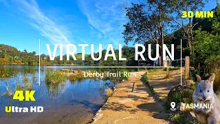 Virtual Run Trail - Derby - Trail Run 4K - Treadmill Workout - Scenery Tasmania