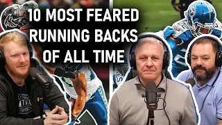 10 Most FEARED Running Backs Of All Time REACTION | OFFICE BLOKES REACT!!