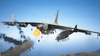 B-52 Bomber Aircraft Crashes Into Helicopter Mid Air During Crazy Emergency Landing | GTA 5