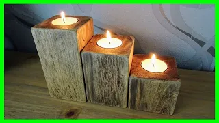 How to Make Simple Wooden Tealight Holders (Using Scrap Wood)