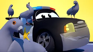 Der Streifenwagen in Autopolis -  Tauben auf der Startbahn - Autopolis 🚒 Cartoons für Kinder 🚓