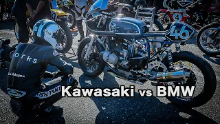 Kawasaki 750SS(H2) vs BMW R75 筑波でバトル!!