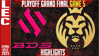 BDS vs MAD Highlights Game 5 | GRAND FINAL LEC Playoffs Spring 2023 | Team BDS vs MAD Lions G5