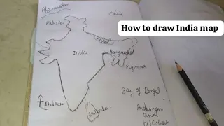 how to draw a India map / which like draw / whach till end
