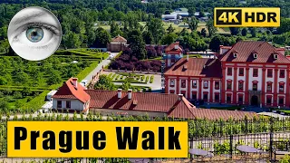 Prague Walking Tour at Botanical Garden (Pražská Botanická zahrada) 🇨🇿 Czech Republic 4k HDR ASMR