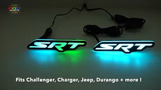 SRT LED Emblem | Multicolor RGBW or Flow Series | Rgb Halo Kits