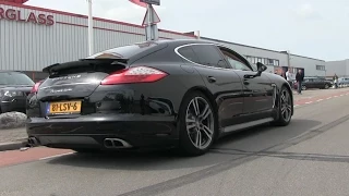 Porsche Panamera Turbo doing Launch Control, TWICE!