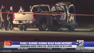 Houston family burned when fireworks go off during road rage shooting