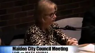 Malden City Council Meeting 10/18/11