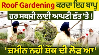 Roof Gardening ਕਰਦਾ ਇਹ ਬਾਪੂ | ਹਰ ਸਬਜ਼ੀ ਲਾਈ ਆਪਣੀ ਛੱਤ 'ਤੇ | 'ਜ਼ਮੀਨ ਨਹੀਂ ਸ਼ੌਂਕ ਦੀ ਲੋੜ ਆ'