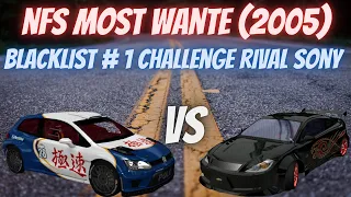 NFS Most Wanted 2005 Blacklist#1 | Sony Rival Challenge | pc high graphic mod HD | YAKGaming NFS