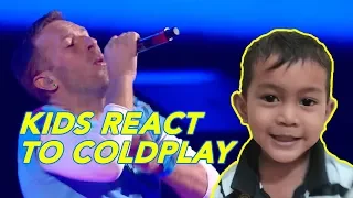 3 year old's react to a "The Chainsmokers & Coldplay - Something Just Like This (Live at the BRITs)"