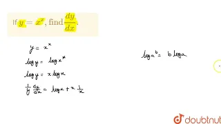 If `y=x^(x), "find" (dy)/(dx).`