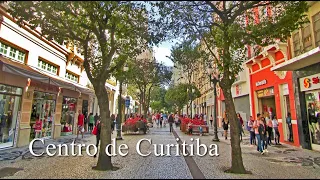 Curitiba Downtown - Walking Tour 4K