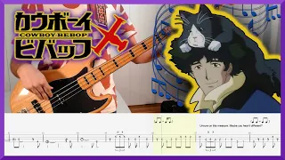 Cowboy Bebop - Cat Blues | Bass Cover with TABs | Seatbelts