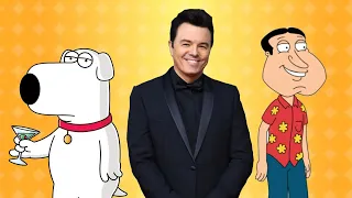 Seth MacFarlane doing Brian and Quagmire's Voice In Person | Family Guy