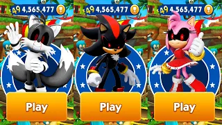 Sonic Dash - Shadow.EXE vs Amy.EXE vs Tails.EXE vs All Bosses Zazz Eggman All Characters Unlocked