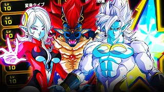 100% RAINBOW TRANSFORMING MIRA, DEMIGRA, & TOWA SHOWCASE! LEVEL 10 LINKS! (DBZ Dokkan Battle)