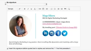 How to Create a Gmail Signature with Images, Social Icons & Logo Tutorial.