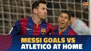 Leo Messi's 15 goals against Atlético at Camp Nou