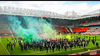 Man Utd fans storm Old Trafford pitch in anti-Glazer protest ahead of Liverpool clash