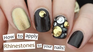 How to Apply Rhinestones to Your Nails!