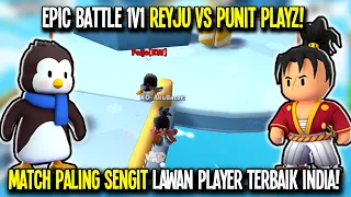 MATCH BY 1 TERSENGIT KU Melawan Player TERBAIK INDIA! REYJU vs PUNIT Playz! - Stumble Guys Indonesia