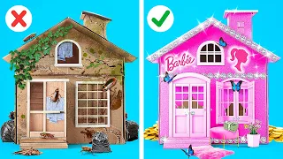 TRUCURI PENTRU TRANSFORMAREA LUI 💞BARBIE💞 | DIY-uri pentru bogați VS faliți, marca 123 GO! CHALLENGE