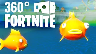 🟨 360 video The Simpsons like Fishes in Fortnite VR Box swimming underwater Virtual Reality