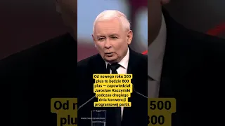 Koniec z 500 plus. Kaczyński zapowiada 800 plus