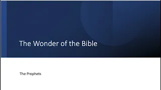 The Wonder of the Bible - Lesson 10