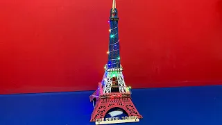 DIY Craft Instruction 3D Woodcraft Construction Kit THE EIFFEL TOWER with LED