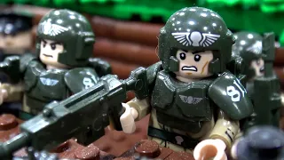 LEGO Warhammer 40K Futuristic Tank Battle at Khaine's Gate