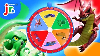Mystery Wheel of Hot Wheels City Villains 😈 Hot Wheels Let's Race | Netflix Jr