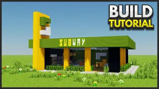 How To Build A SUBWAY (restaurant) in Minecraft!