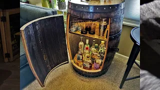 Bourbon Barrel Cabinet - Handmade - How I Make Them