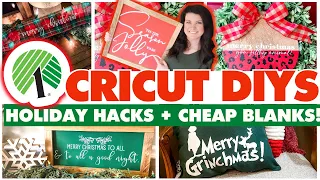 🎅 Grab these 15 Dollar Tree items to make AMAZING Christmas Cricut DIYs + Gifts 🙌