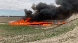 Oakley Sediment Basin prescribed burn: 3/20/24