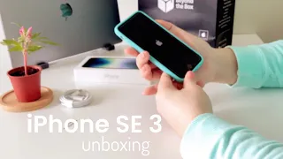 unboxing iPhone SE 3rd Gen 2022 (Starlight) in 2023 🍏📱✨