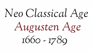 Neo Classical Age | Augusten Age | Age of pope & Dryden