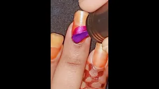 Easy nail art at home without using tools part - 1🥰✨️ #nailart #beautynailart #withouttools #shorts