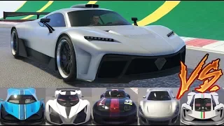 GTA 5 - Top Speed Drag Race (Benefactor Krieger vs Top 10 Super Cars)