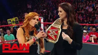 Ronda Rousey crashes Becky Lynch’s Hold Harmless Agreement signing: Raw, March 4, 2019