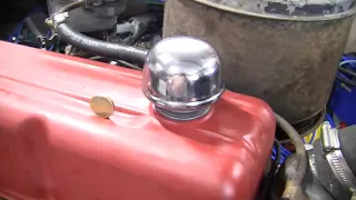 1953 Chevrolet 235 engine idling after rebuild.