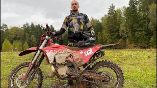 Онборд с эндуро гонки ENDURO WEEKEND в Солнечногорск. Солнца почему-то не было, но была грязь!